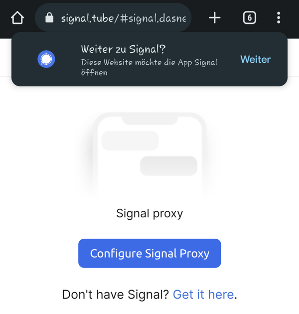 SIGNAL Proxy für den Iran