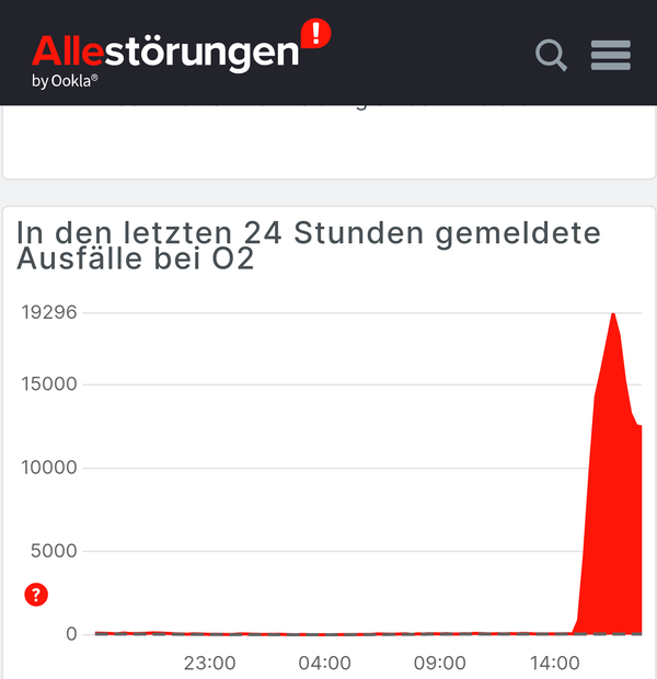 Massive Störung bei o2