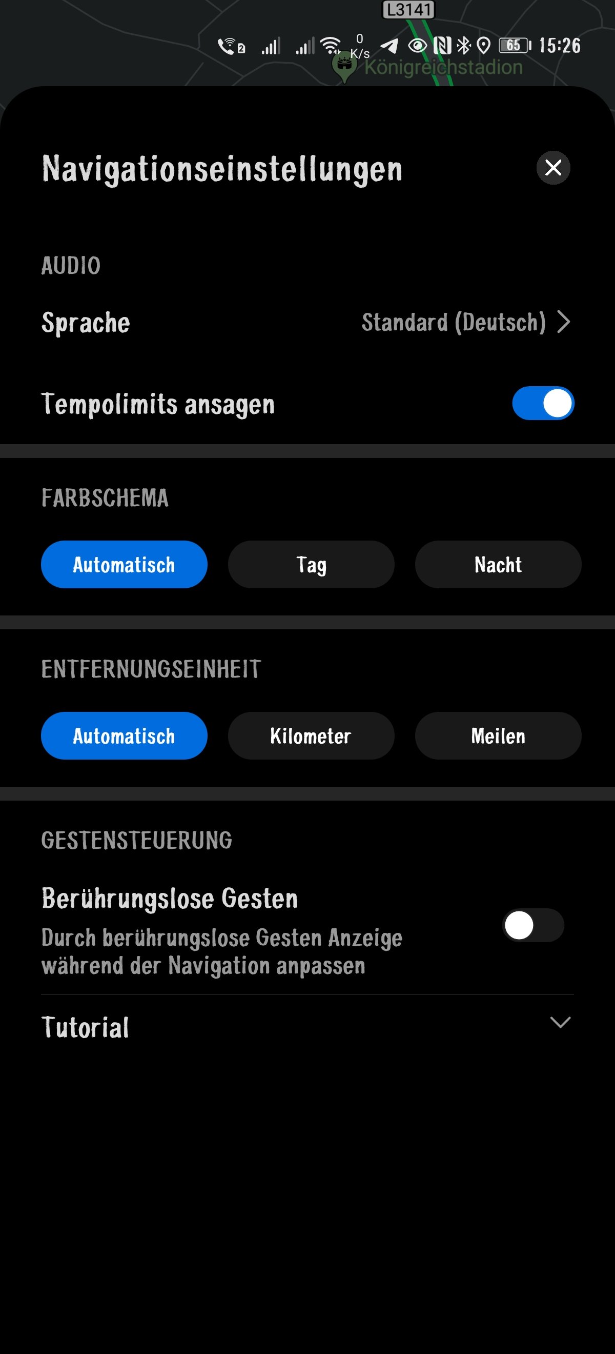 Petal Maps settings