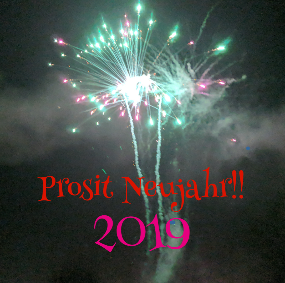 , Prosit Neujahr willkommen 2019
