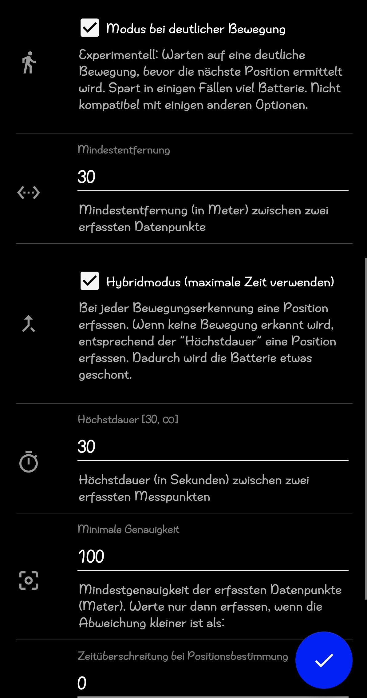 , Phonetrack für Android anpassen