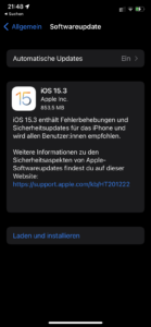 , iOS 15.3 sowie ipadOS 15.3 veröffentlicht