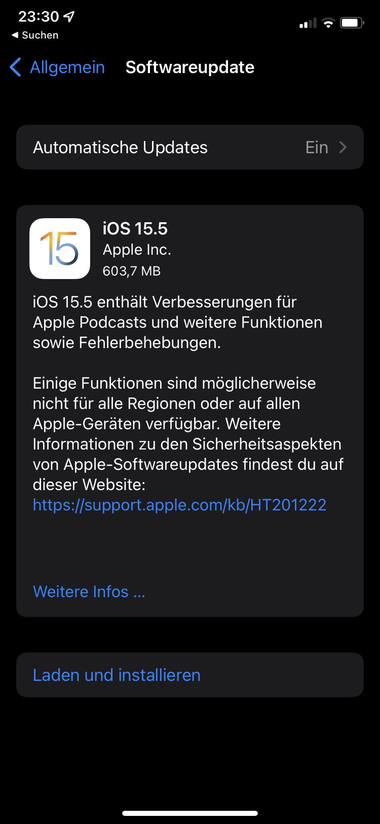 ios15.5, iOS 15.5 erschienen