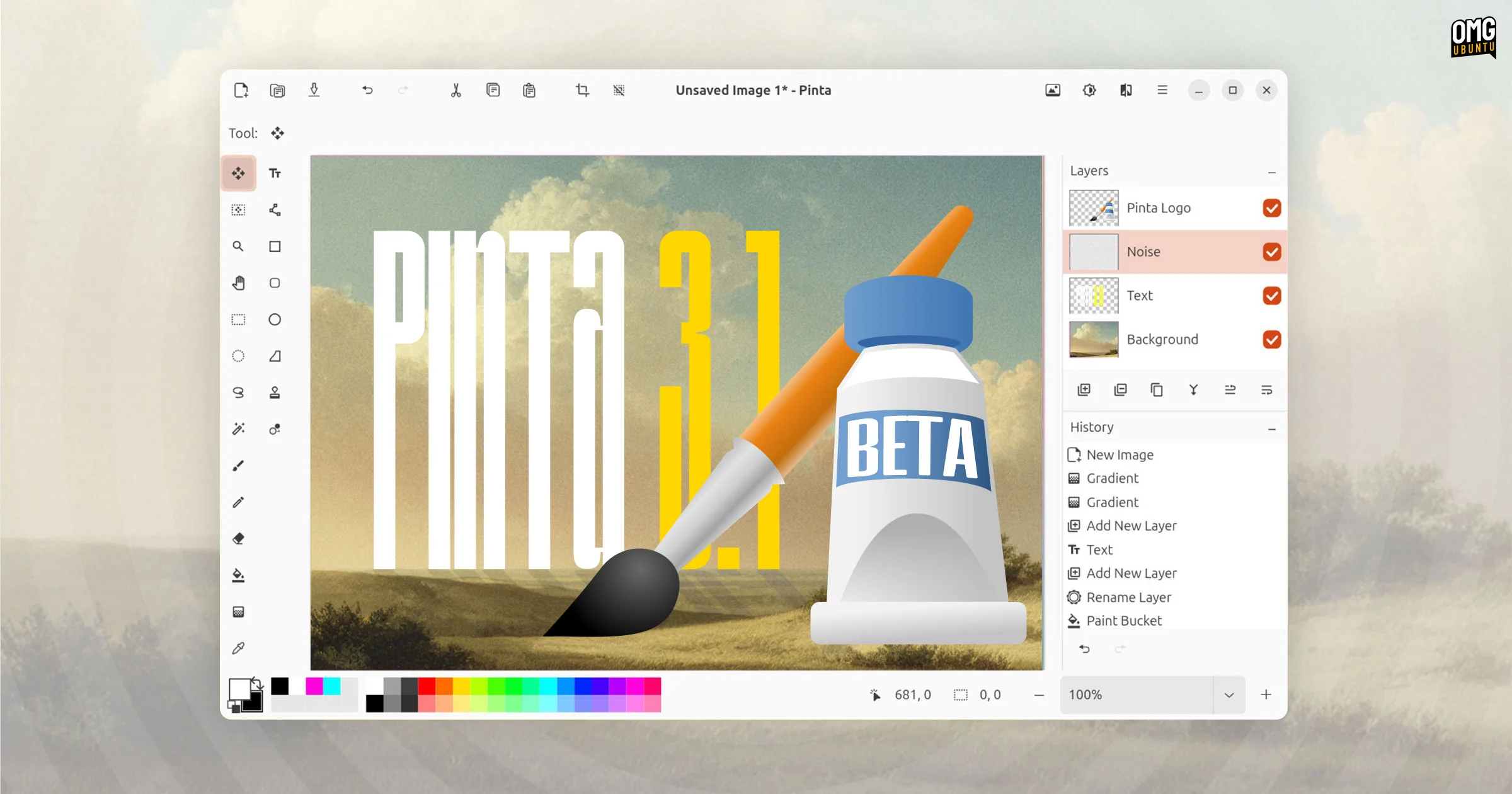 Pinta 3.1 Beta: Neue Funktionen für Bildbearbeitung unter Linux