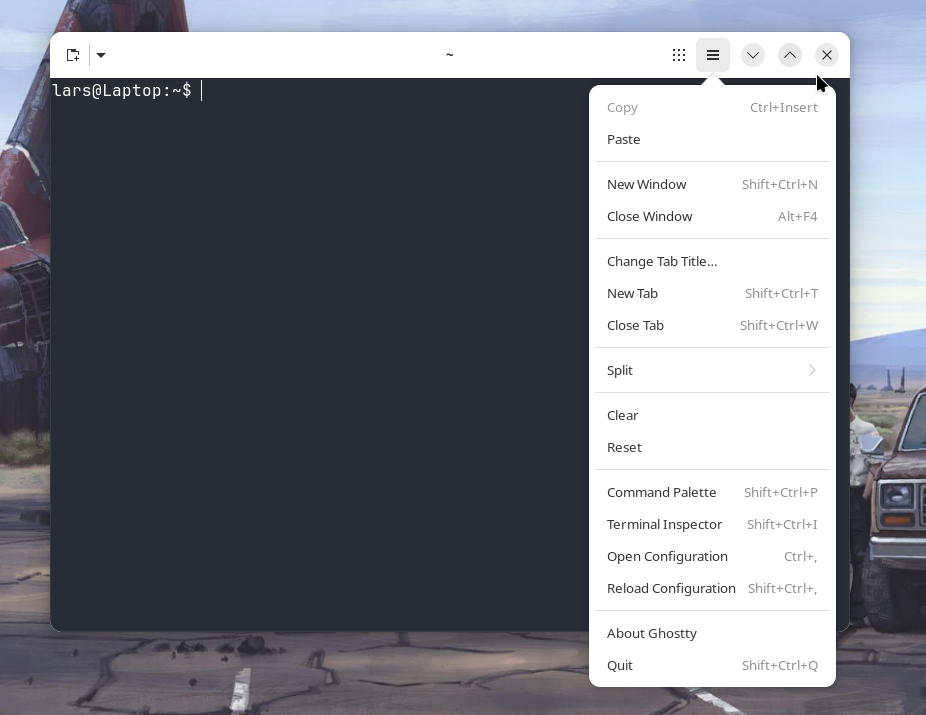 Rechter Mausklick auf dem Desktop: Kontextmenü mit Dateioptionen wie Öffnen, Kopieren und Teilen.