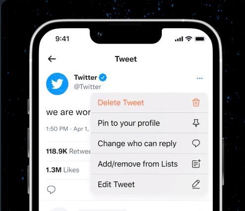 Twitter mit editierfunktioon